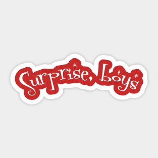 Surprise, boys Sticker